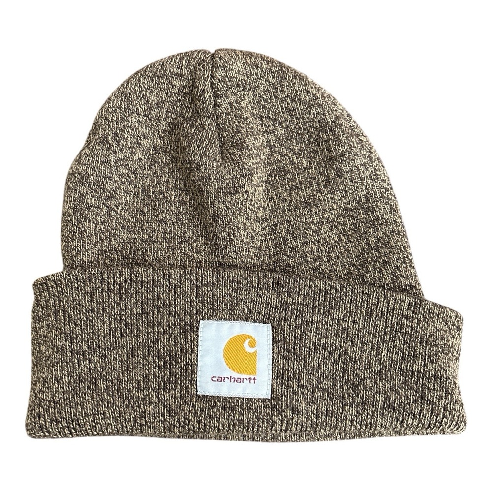 Carhartt Knit Cuffed Beanie marled brown color